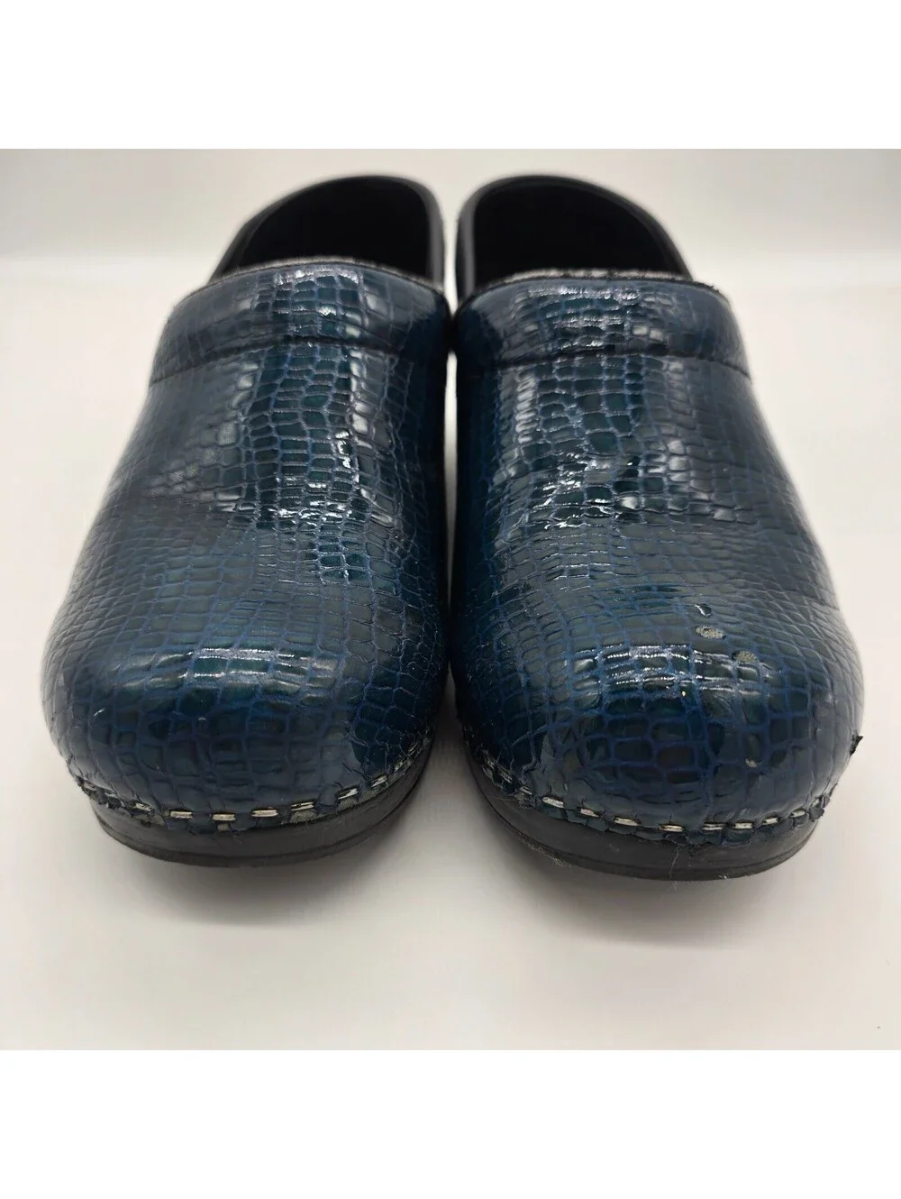 Sanita - The Original Danish Clogs - Blue Leather - Women's 39 - PreOwned